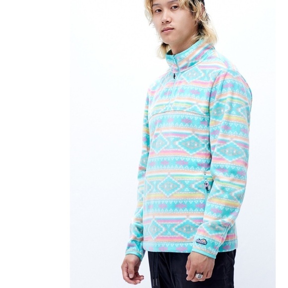 Chubbies Recycled Flame Commander 1/4 Zip Sweatshirt Size Large - Picture 2 of 14